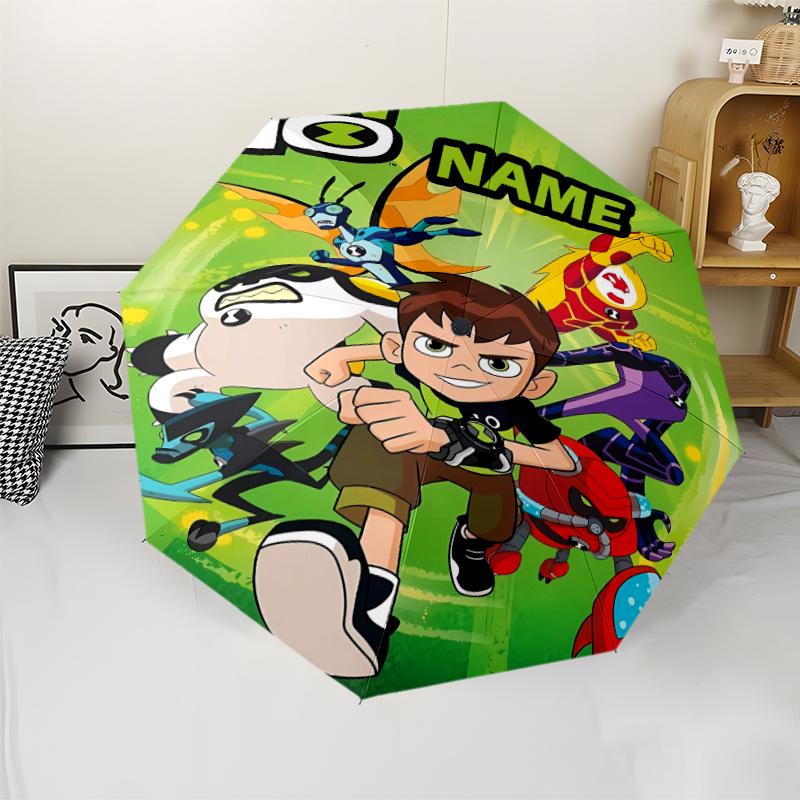 Personalized Name B-Ben10 Print Umbrella - Automatic Open/Close, Eight-Rib Durable Frame, Automatic Folding Umbrella