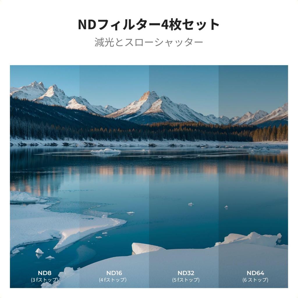 Concept DJI AIR 3S Filter Set ND Neutral Density Lens AGC Optical High Light Reduction Nano Easy Installation K&F (ND8+ND16+ND32+ND64) Filters,