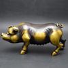 Luxurious Brass Zodiac Pig Figurine: Decorative Ornament for Living Room, Office, or Entrance