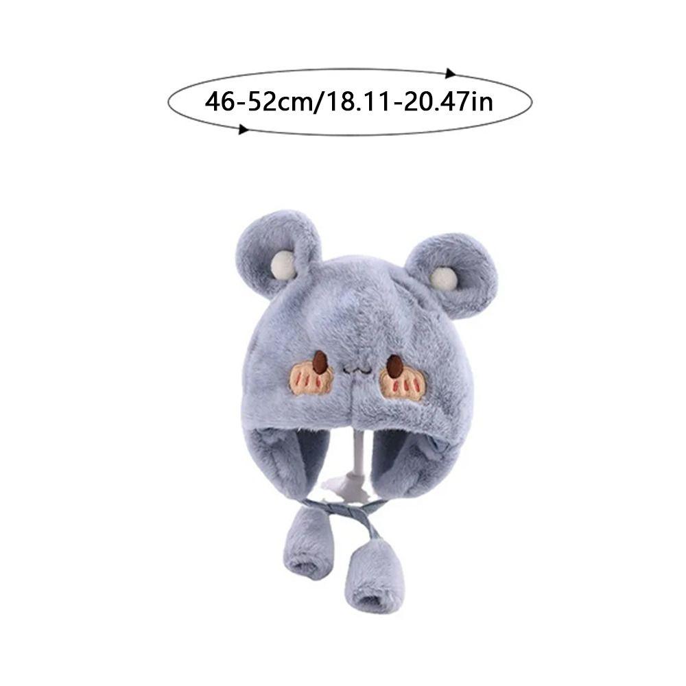 Plush Beanie Cap Thickened Ear Protection Hat Cute Winter Baby Hat  for Children