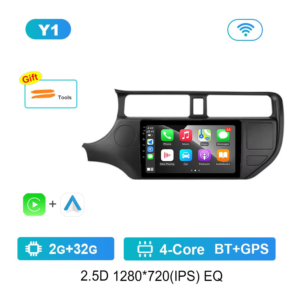 

9-дюймовый Carplay автомобильный радио-мультимедийный проигрыватель для KIA K3 RIO 2011 - 2015 Bluetooth GPS Navi Android OS Split Screen WiFi Auto Tools