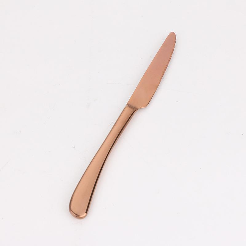 Moonlight series stainless steel knife, fork and spoon set, titanium-plated coffee spoon, western food steak knife, fork tableware, gifts