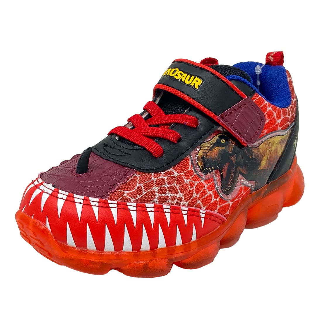 

Крутые светящиеся кроссовки с динозаврами для спортивного Мегалодона [Динозавр] Мальчики, Обувь, Тираннозавр, Мозазавр, (Красный, 17 см)