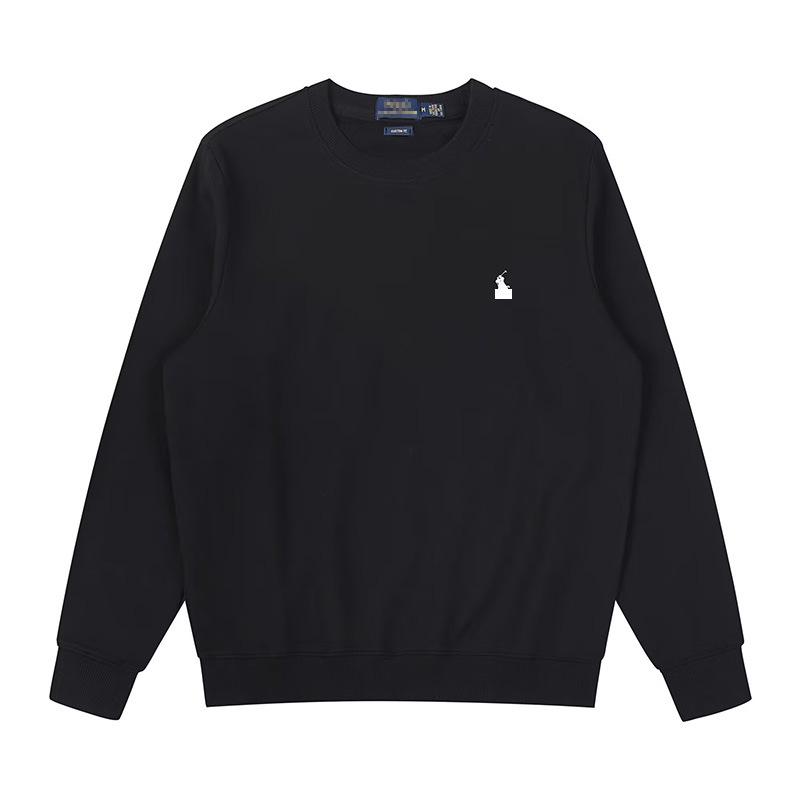 Unisex Pure Cotton Long-Sleeve Thin Autumn Casual Polo Hoodie - Solid Color