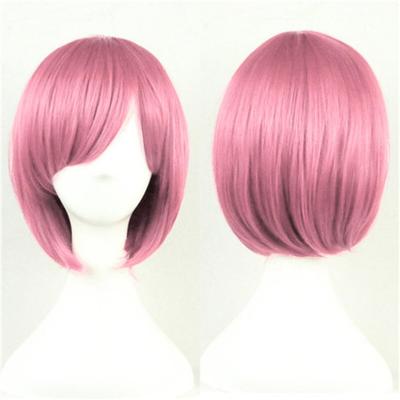 Cosplay Short Bob Anime Fancy Dress Wig, Wig, Costume, Party, Event, (Pink)