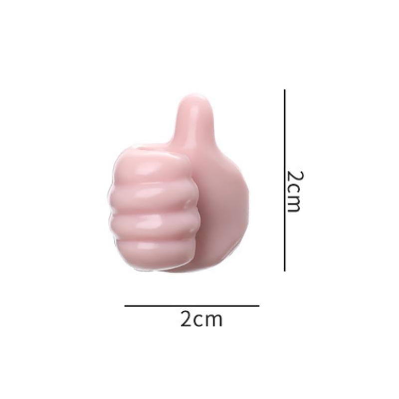 1PC Adhesive Storage Organizer Rack Sticky Hook Thumbs Up Shape Punch-Free Wall Hook Clip Holder