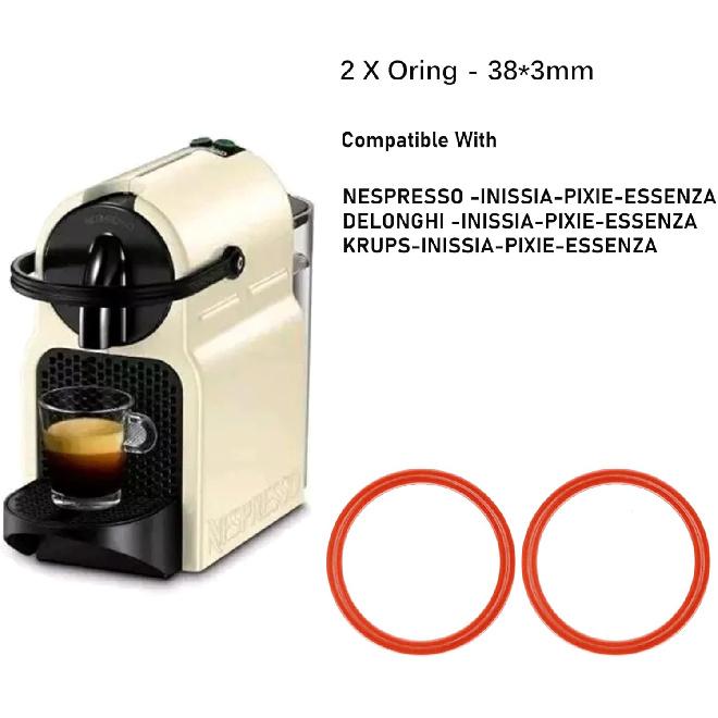 2pcs oring gasket Compatible With Nespresso Original Capsule Coffee Machine INISSIA PIXIE ESSENZA Maintenance Part silicone ring anti-leak water, for