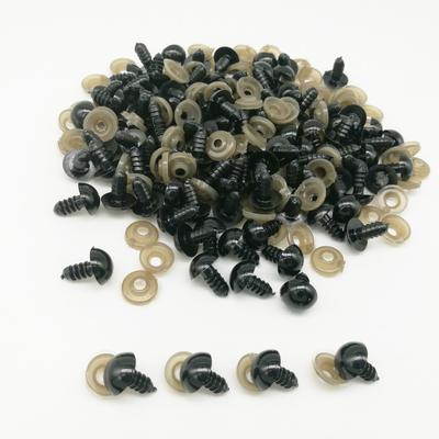 100PCs Black Plastic Doll Eyes Safety Eyes for Teddy Bear Stuffed Toys Snap Animal Scrapbooking Puppet Dolls Craft Eyes for Toys