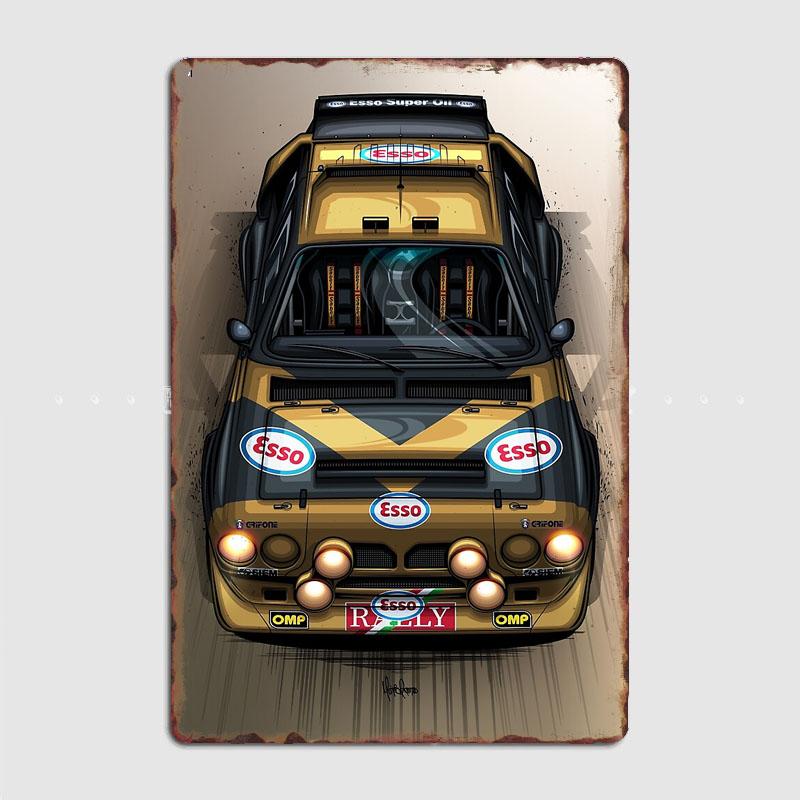 

Classic Car Lancia Delta S4 Grifone Group B Retro Poster Metal Sign Garage Room Wall Decoration Custom Tin Vintage Home Decor 20x30cm（7.8x11.8inch）