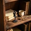 Cast Iron Meditations Animal Figurine Decors, Antique Tabletop Accent for Shelf Styling, Desk Corner, and Calm Home Displays
