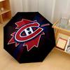 Stampa Montreal Canadiens Auto 8?Ombrello Pieghevole con Stecche Resistente al Vento Leggero Ombrello Automatico per Viaggi Quotidiani