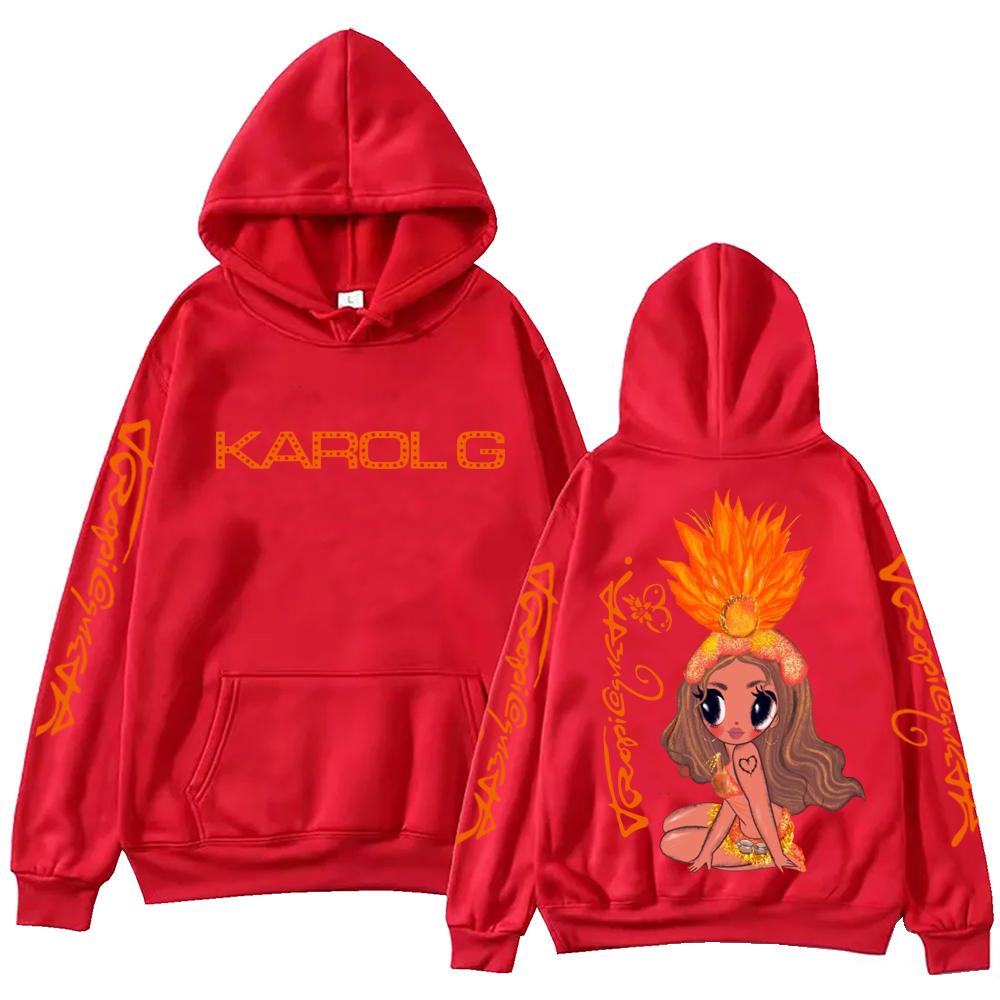 

Karol G TROPICOQUETA 2025 Hoodie Harajuku Hip Hop Pullover Tops Sweatshirt Gift XL