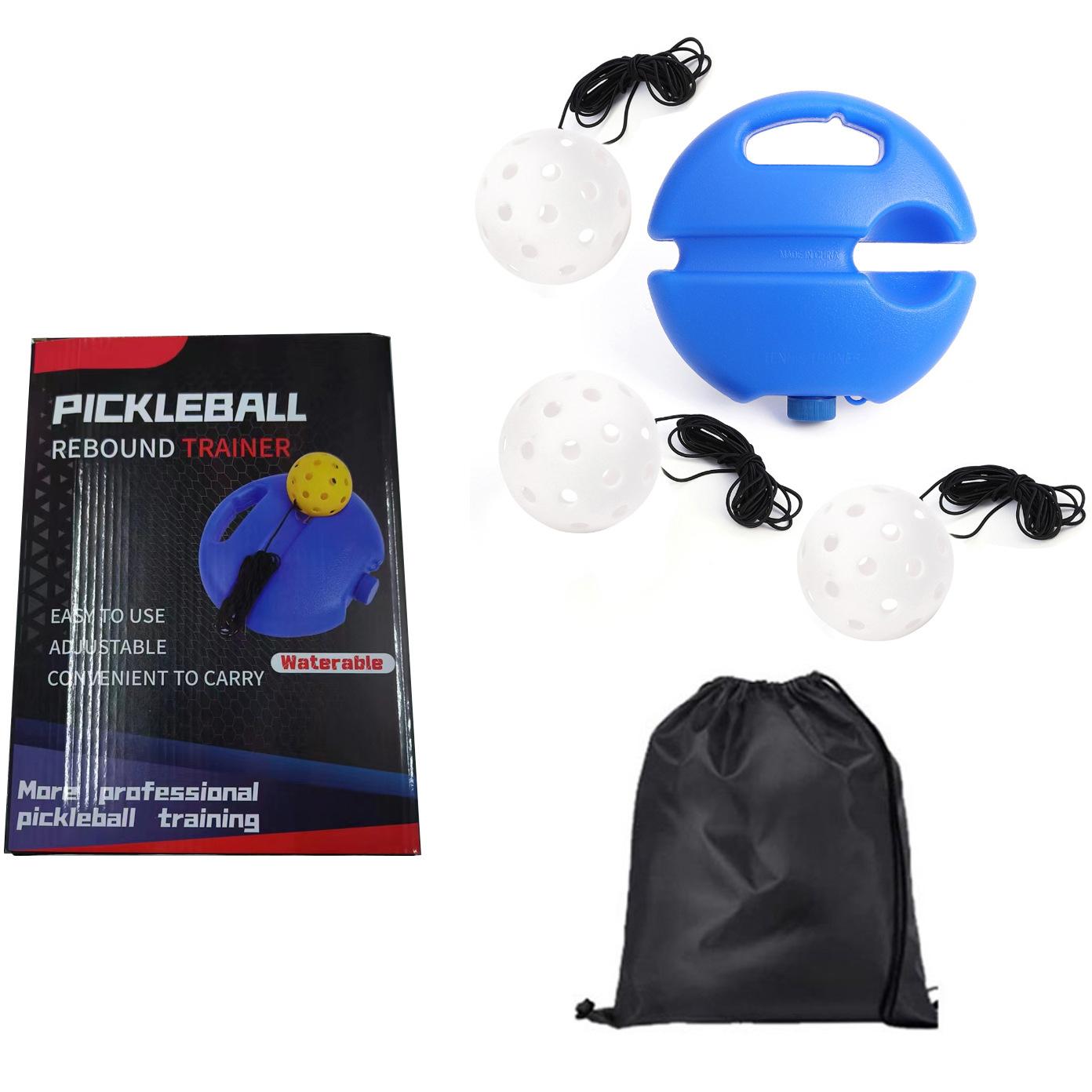 

Тренажер для пиклбола Match Buddy, тренажер для пиклбола с 3 мячами, веревка, сумка для переноски, аксессуары для отбойника для тренировок в пиклболе, тренировочный инструмент для начинающих