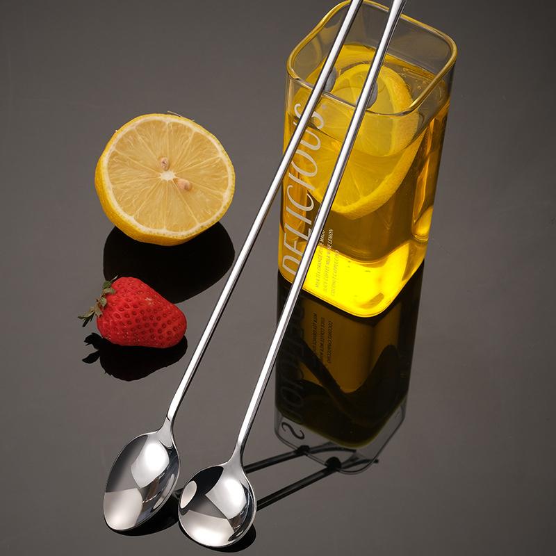 304 Stainless Steel Spoons Long Handle Coffee Stirring Spoon Ice Cream Scoop Set Teardrop Mixing Tool for Cocktail Shaker