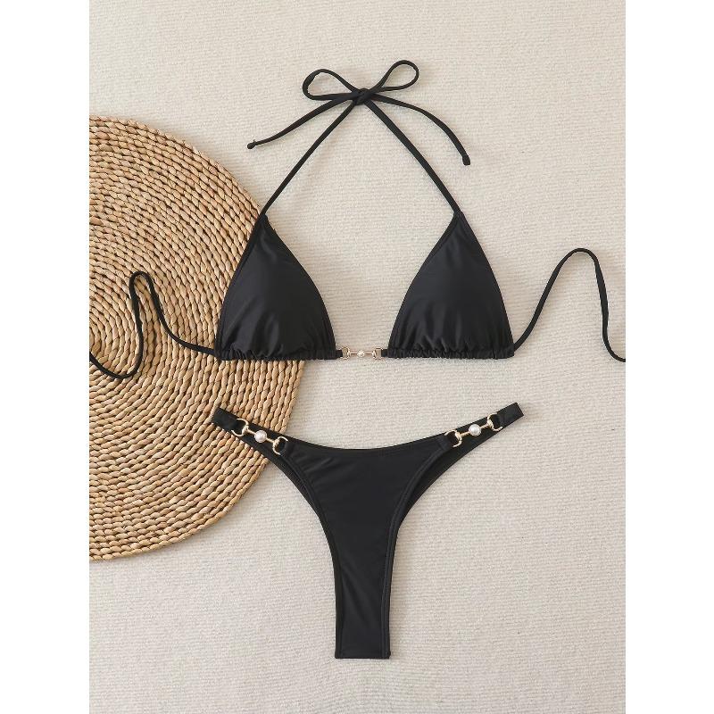 Sexy Bikini 2026 Women Chain Swimsuit Female Swimwear Thong Micro Bikinis Sets Two-piece Bathing Suit Swimming for Beach Wear