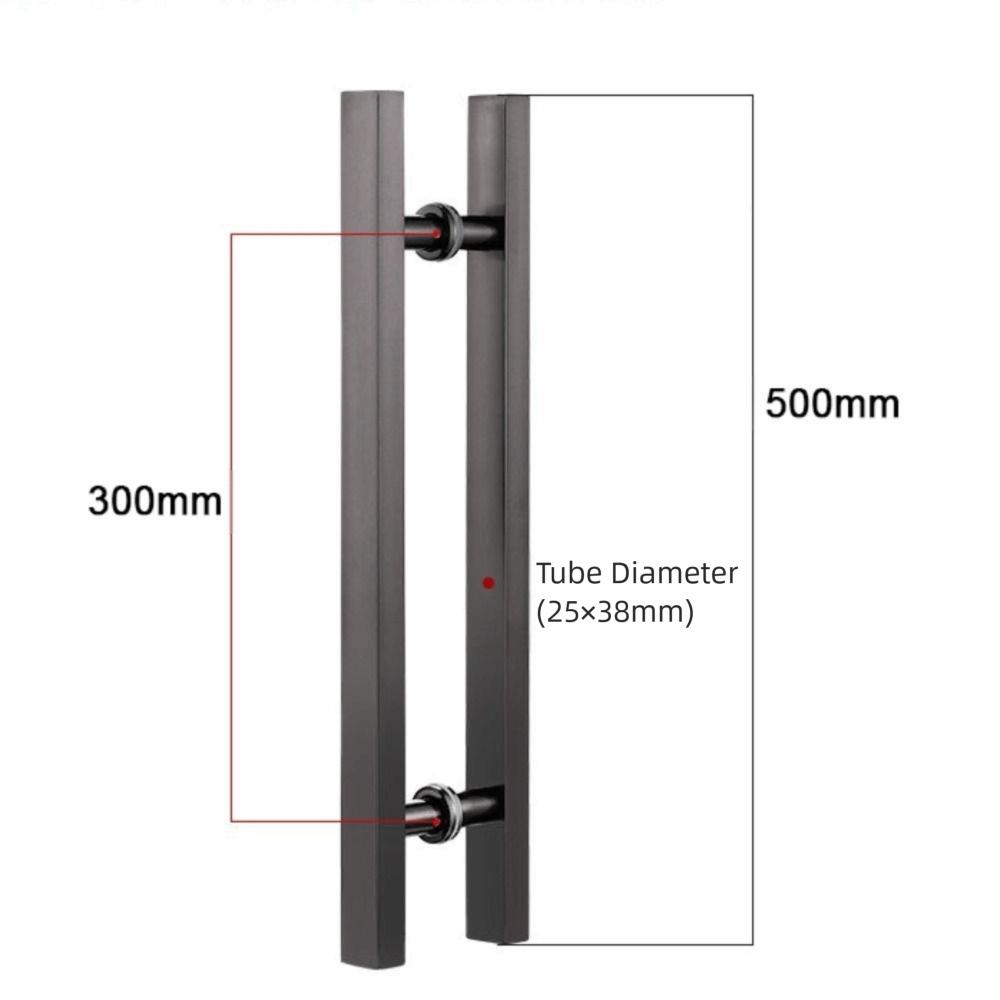 Matte Türklinke Edelstahl Drück-Zieh-Griff Türgriffe Glastürgriff Badezimmertür