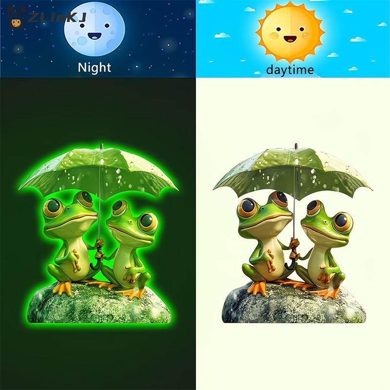 Glow In The Dark Toilet Stickers Cartoon Frog Penguin Design Removable Waterproof Bathroom Wall Sticker Home Decor