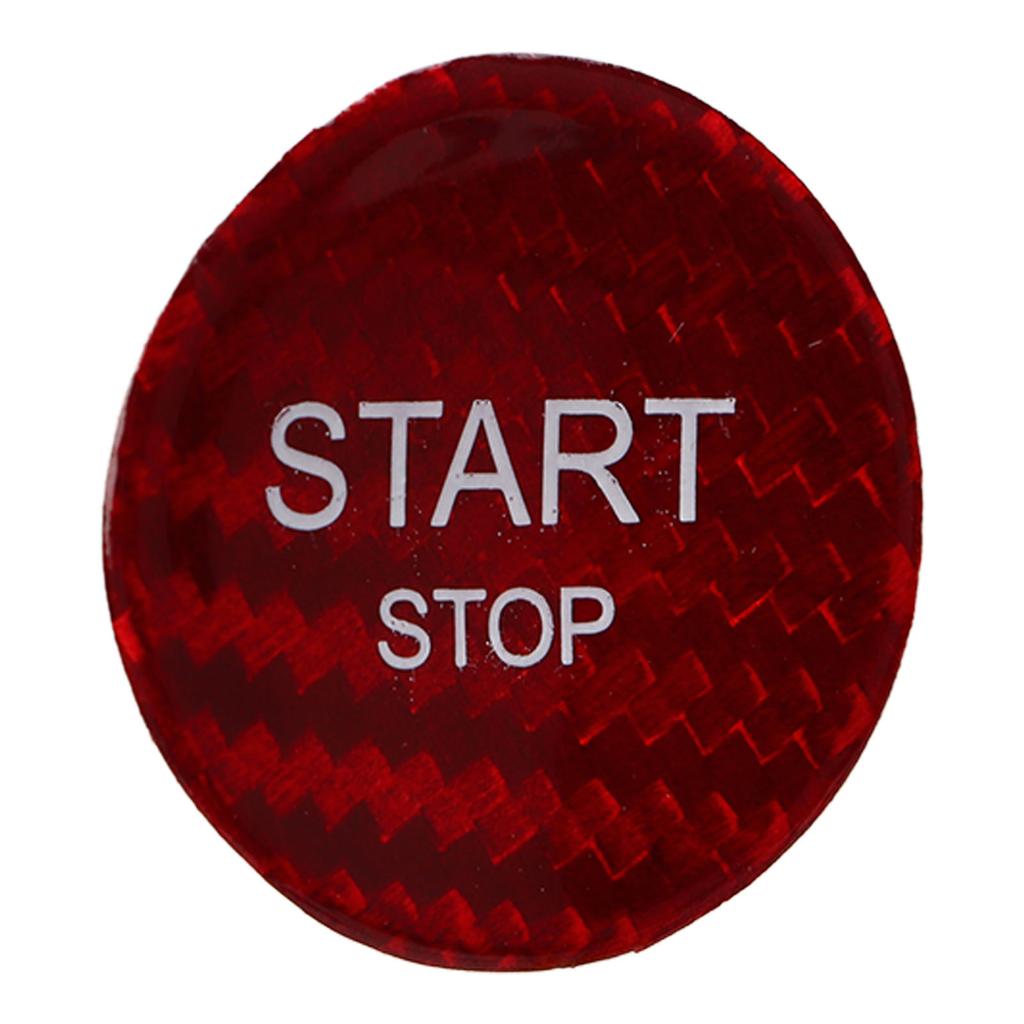 Engine Start Stop Button Switch Cover Carbon Fiber Ignition Starter Switch Sticker Replacement for