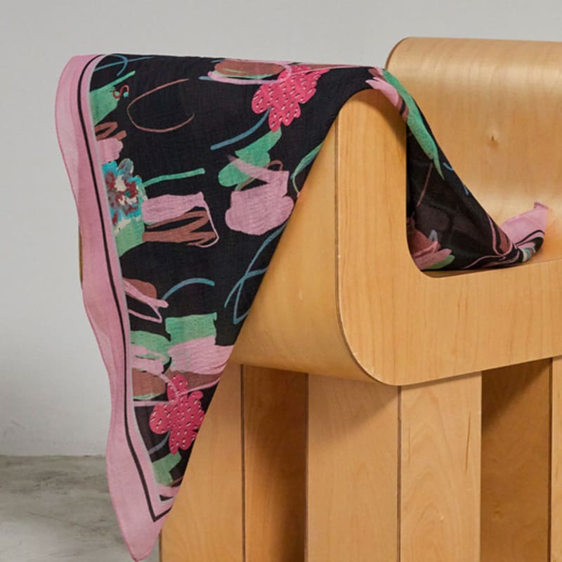 ANA MAISON Neo Luxury look Silk Wool Scarf [PMsw-1393]