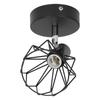 Wall Lamp Holder with Metal Cage E14 Industrial Style Metal Vintage Wall Sconce Holder Matte Black
