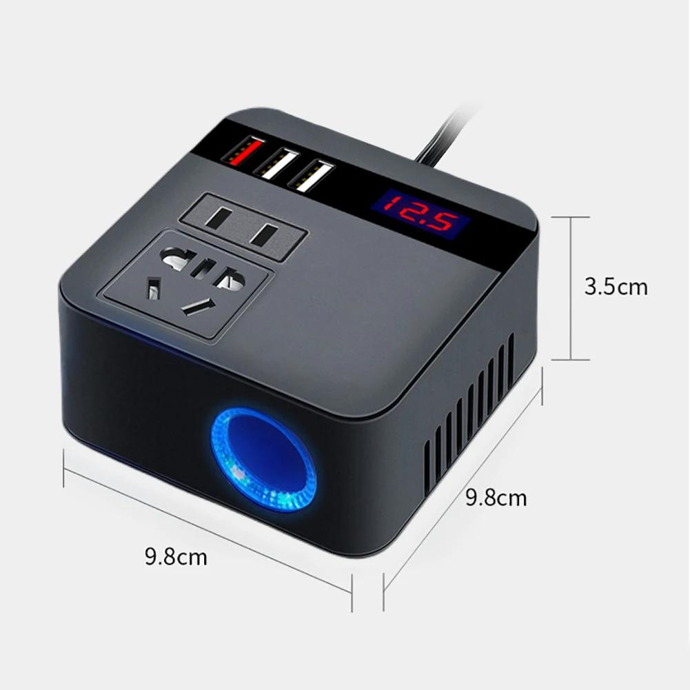 150W Car Power Inverter DC 12V To 110V Pure Sine Wave Inverter Pure Sine Wave With Silent Cooling Fan Car Voltage Converter