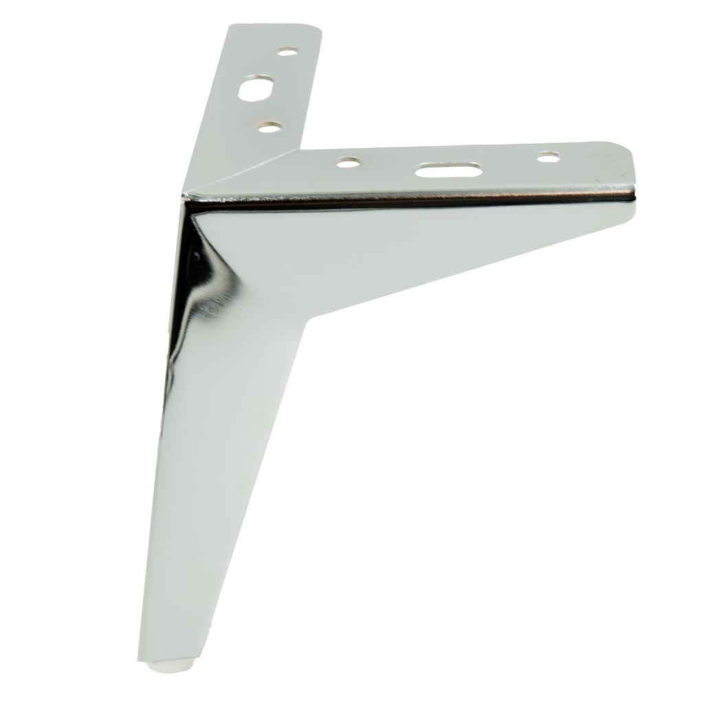 Star Furniture Leg, Silver Chrome, Height 15 Cm