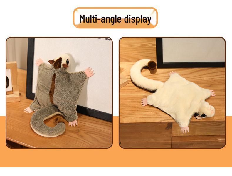Flying Squirrel Sugar Glider Plush Toy - Cute Children's Gift with Magnetic Clothes