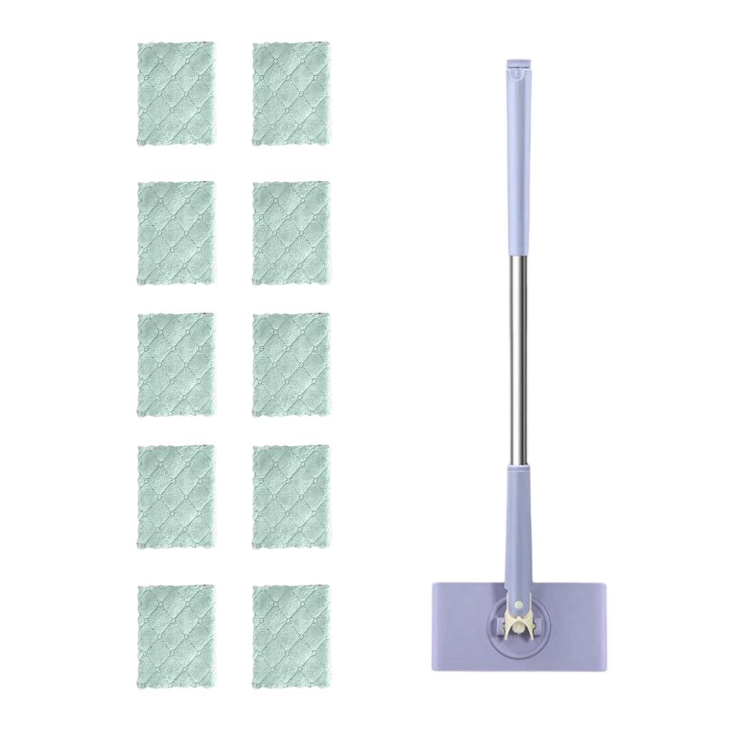 Verbesserter Grip-Mopp, Wischmopp mit automatischem, freihändigem Schiebe-/Ziehgriff, 360° drehbarem Kopf, geeignet für Bad und Küche