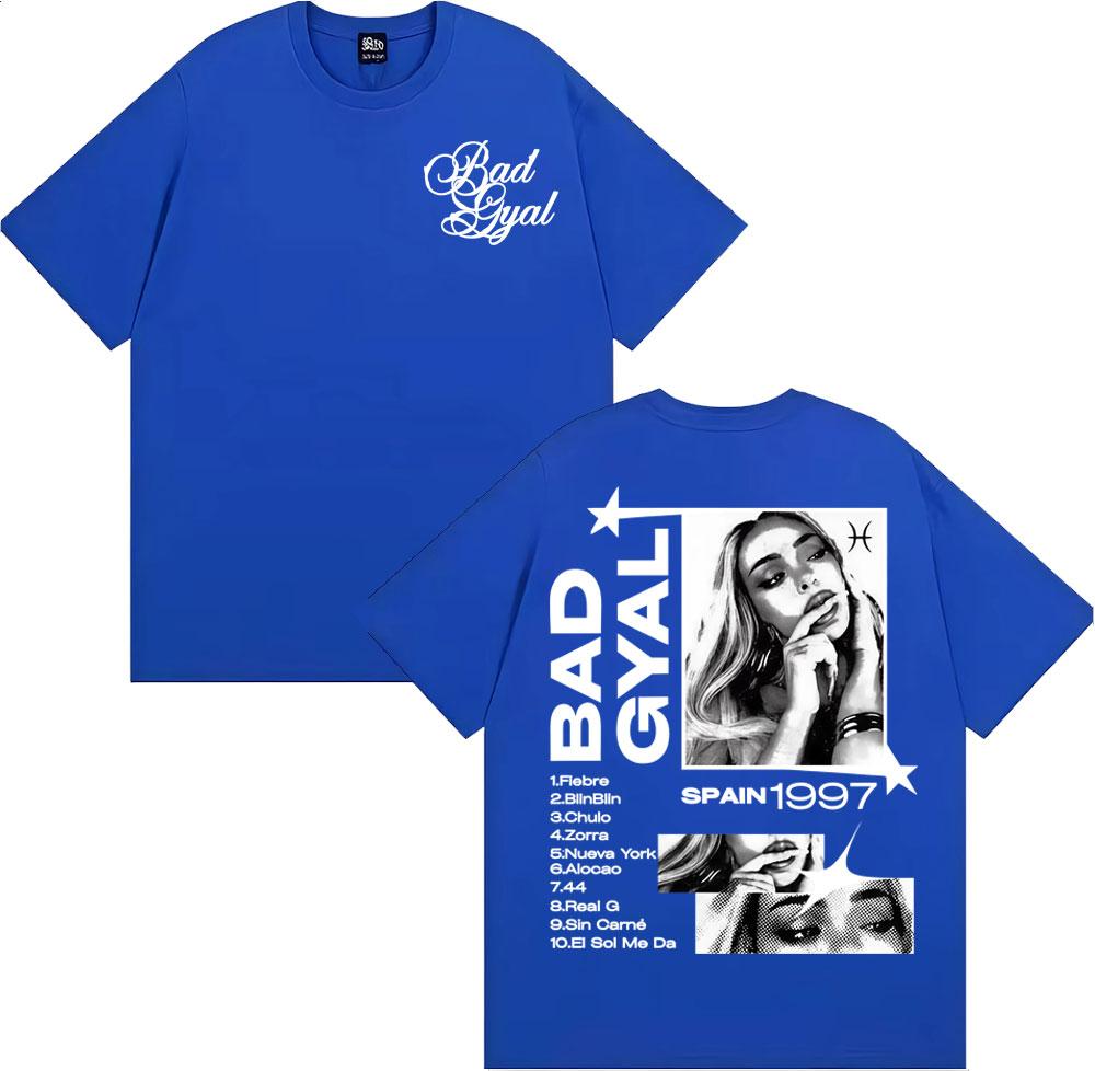Singer Bad Gyal Album Tour 2025 Graphic T Shirts Unisex Women Harajuku Hip Hop Street Tshirt 100 Cotton Comfort Oversized T Shirt