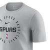 Nike X NBA San Antonio Spurs Dri-Fit Legend On-Court Practice Performance Crew Neck T-Shirt Men Tops Silver HF1725-007
