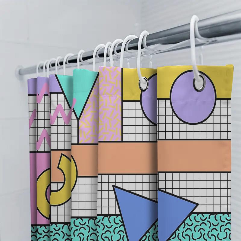 Unique Abstract Shower Curtain Modern Art Bathroom Decor Waterproof Fabric Liner Set Home Textile Tapestry Wall Hanging