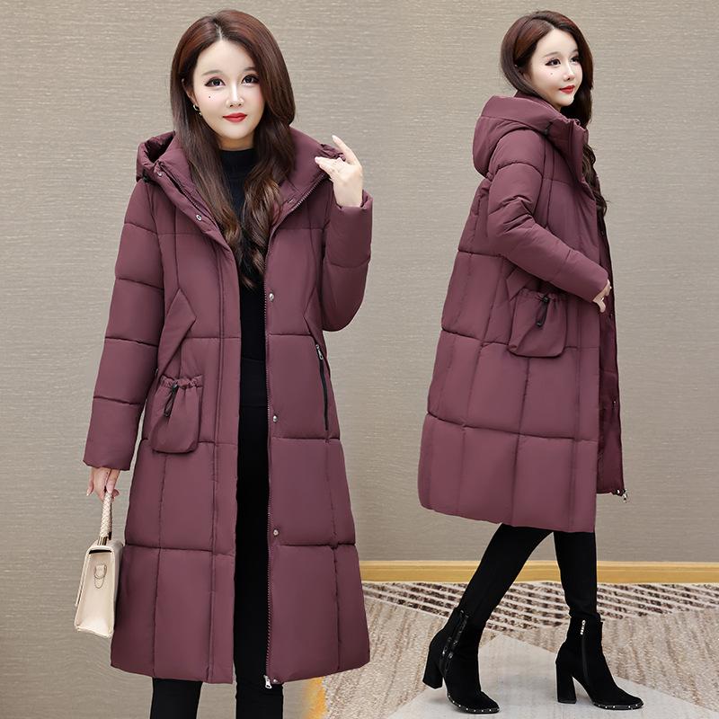 Russian coat hooded loose cotton plus large size cotton coat women's winter new cotton-padded coat long cotton-padded jacket