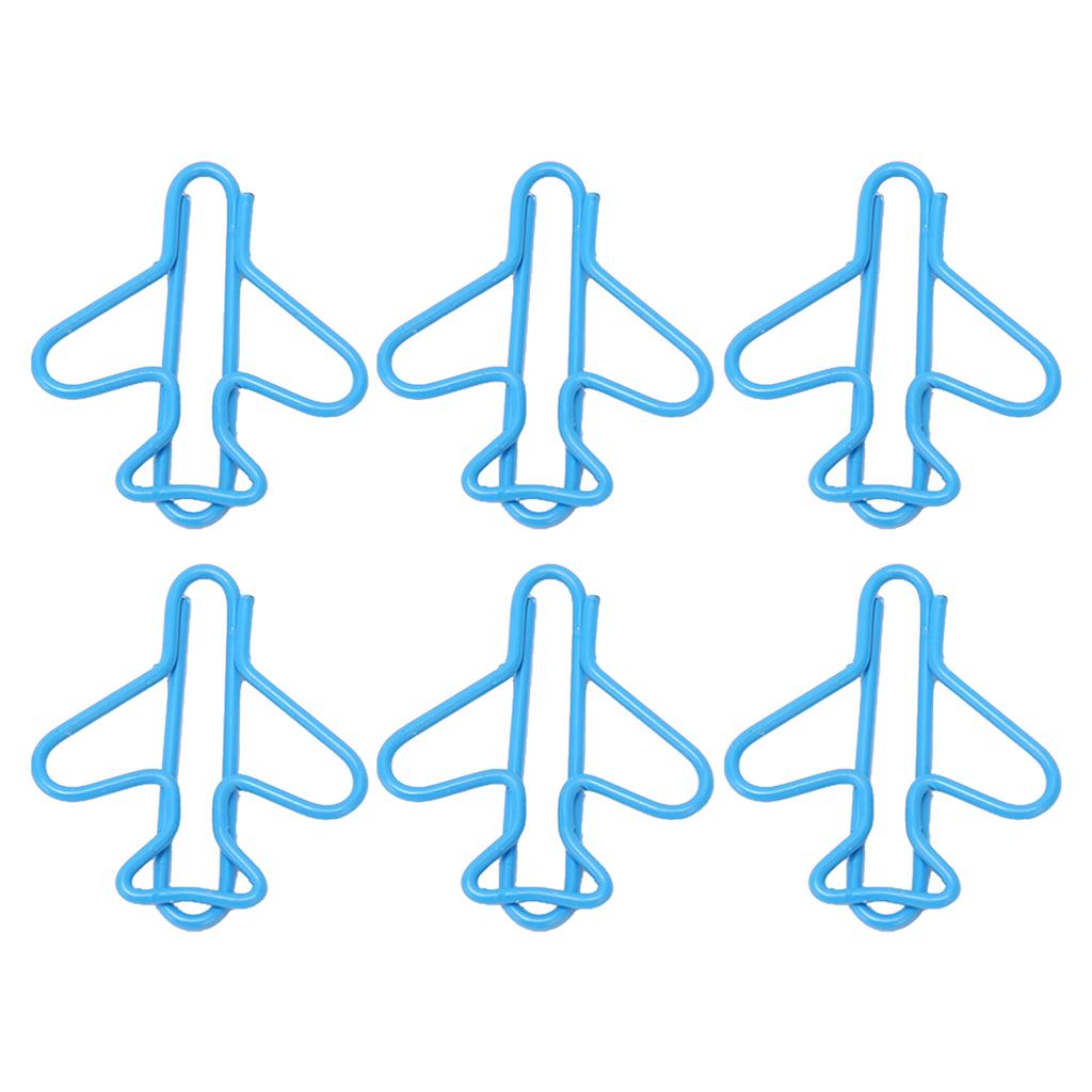 100Pcs Cute Paper Clips Plane Shape Design Covered Wire Bright Color   Paperclips for Scrapbook Card Papercraft