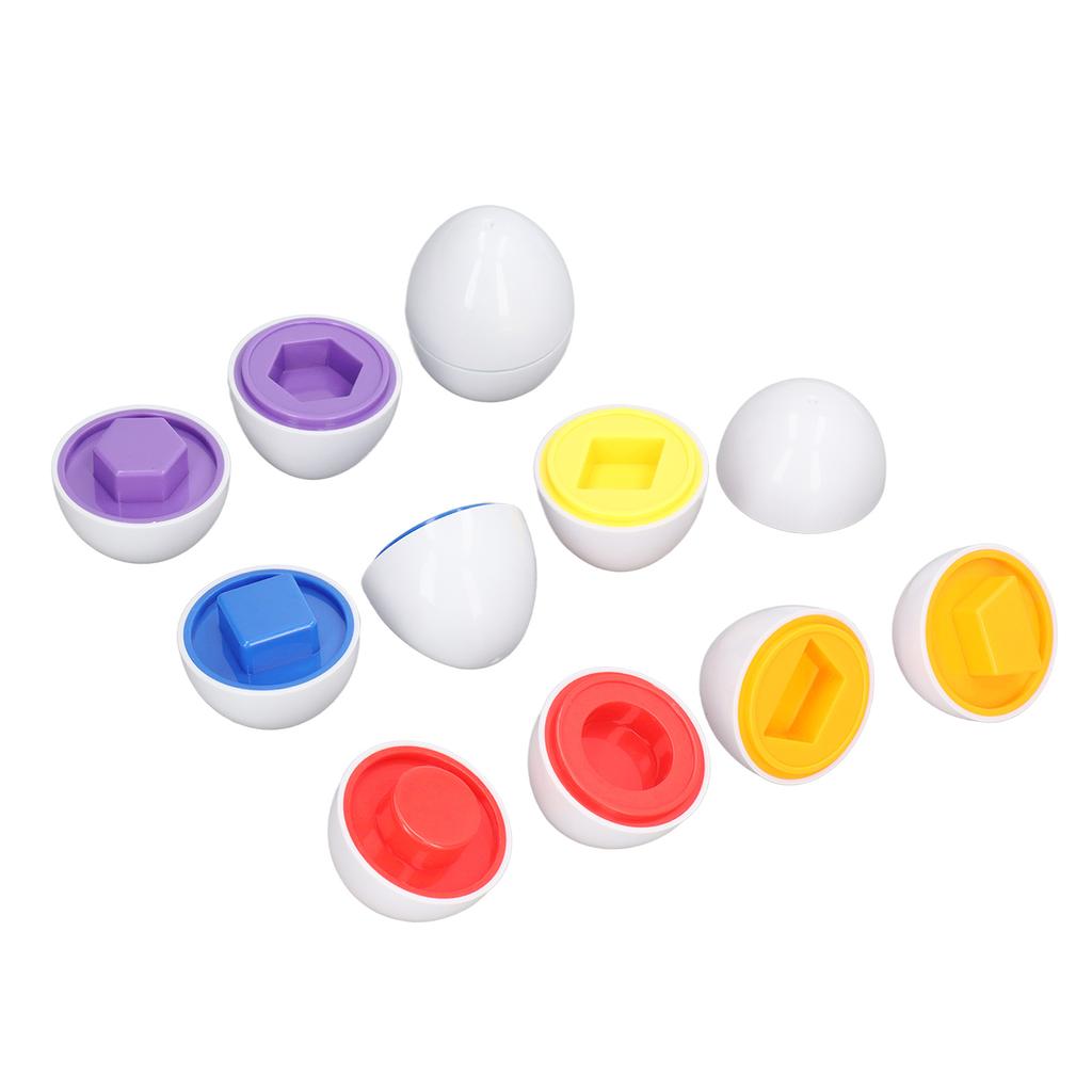 6 Stück Passende Ostereier Frühe Bildung Übung Logisches Denken Formen Zuordnen Eierspielzeug für 3