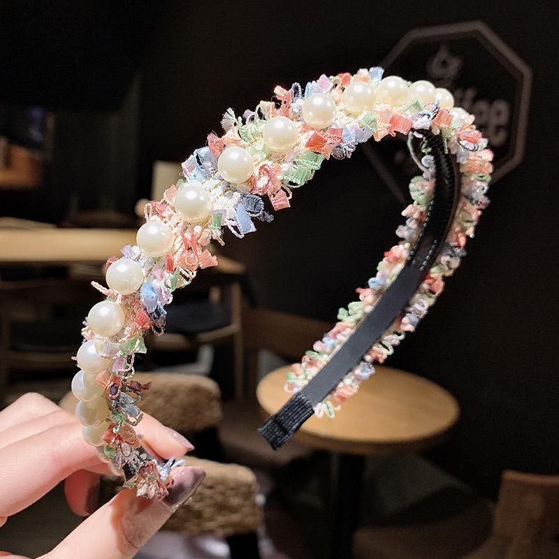 

Жемчужная повязка на голову женская элегантная повязка для волос давящая повязка для волос супер фея повязка для волос умывание лица темпераментная заколка