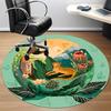1PC Jungle Safari Office Round Area Rug, Indoor Mat Suitable ForOffice, Under Office Chairs Bedroom Living Room Home Decor, Room Deco, D035