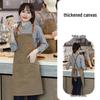 Thickened Canvas Waist Apron with Printed Logo for Coffee and Nail Salon Workwear