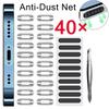 40/1PCS Charging Port Protector Film Sticker For IPhone 16 15 Pro Max 15Plus Samsung Universal Phone Speaker Dust Mesh Sticker