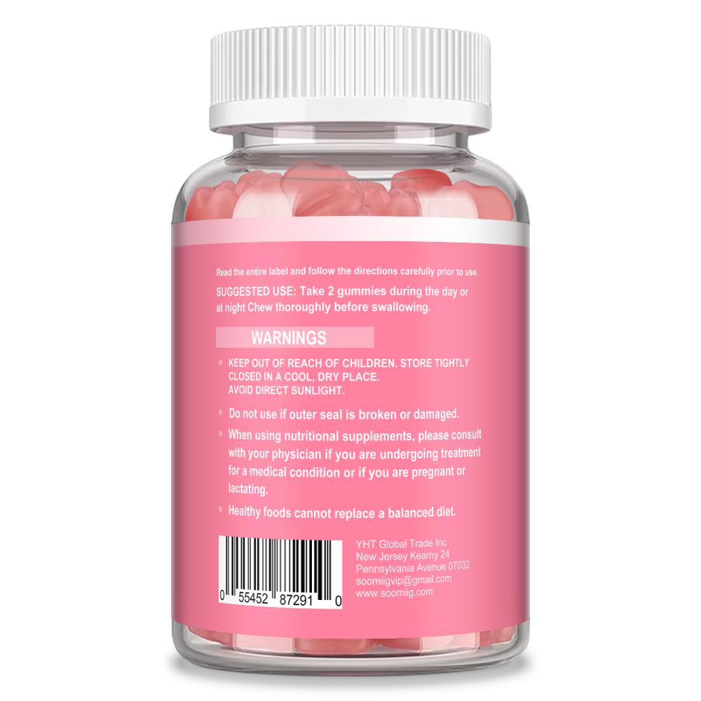 Hydrolysiertes Kollagen (Typ I II II V X), Biotin, Keratin, 60 Gummibärchen pro Flasche