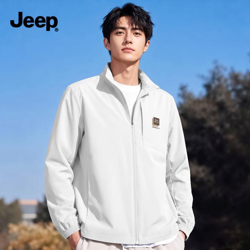 Jeep Men's Casual Stand-Collar Sports Jacket