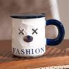 Bear Ceramic Cup with Lid and Spoon Cartoon Style Cute Water Cup for Girls Work Mug Set High Appearance Durable