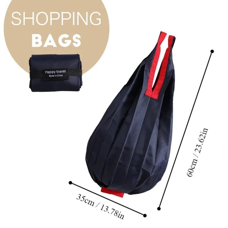

Folding Eco-friendly Shopping Bag Supermarket Large Capacity and Ultra Lightweight Hand in Hand with Hanging Buckle Bag темно-синий