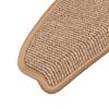 Vidaxl Maty Na Schody 15 Szt. 65X21X4 Cm Jasnobrązowe, Półokrągłe, Duże