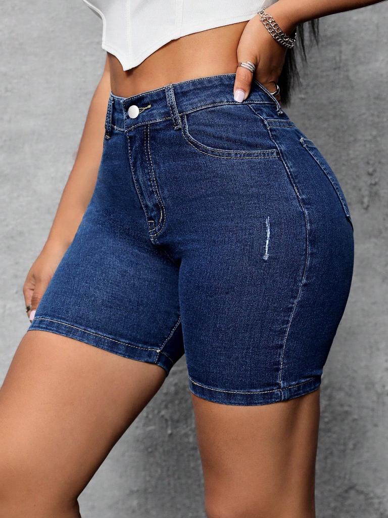 Women's Summer High-Waist Butt-Lifting Denim Shorts