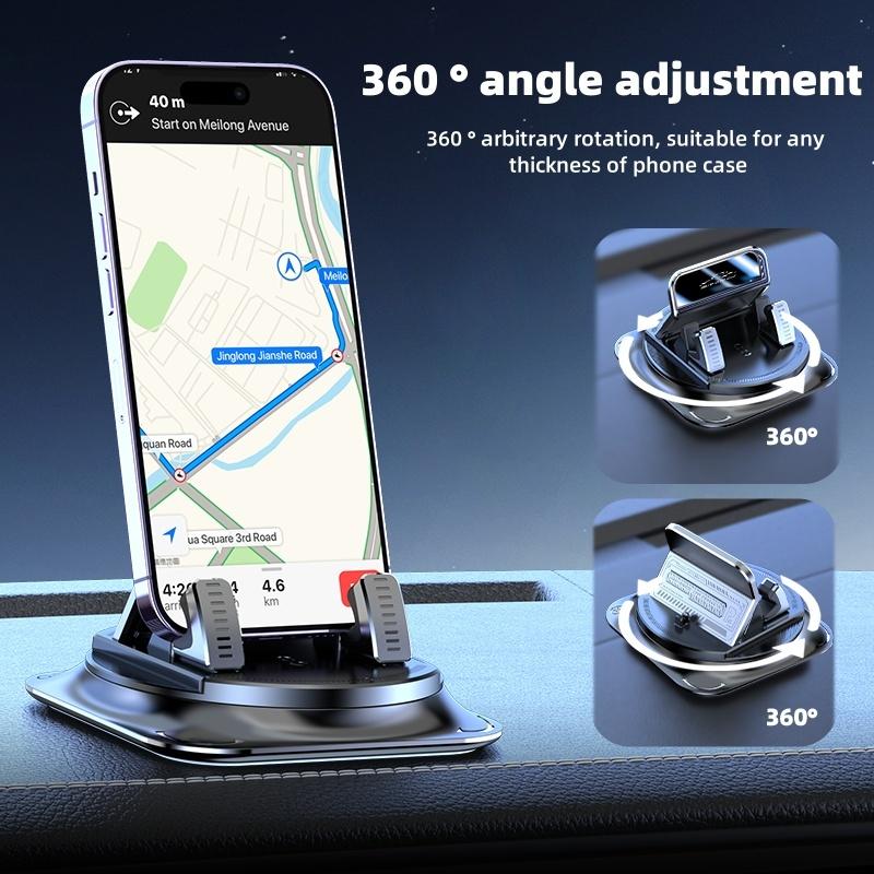 

360 ° rotating car navigation bracket enhances adhesion on bumpy roads without shaking, universal mobile phone holder чёрный
