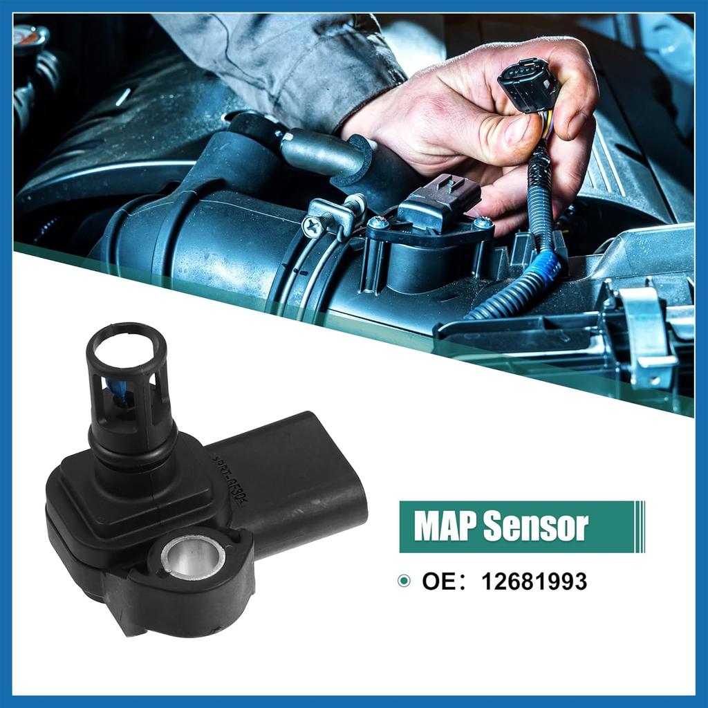 MAP Sensor 12681993 Intake Manifold Pressure MAP Sensor Replacement for Buick Encore 2018-2022 for Chevrolet Cruze 2018-2019 Item Replacement