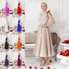 Women's Round Neck Lotus Leaf Sleeve Dress Popular Dress Medium and Long Dress