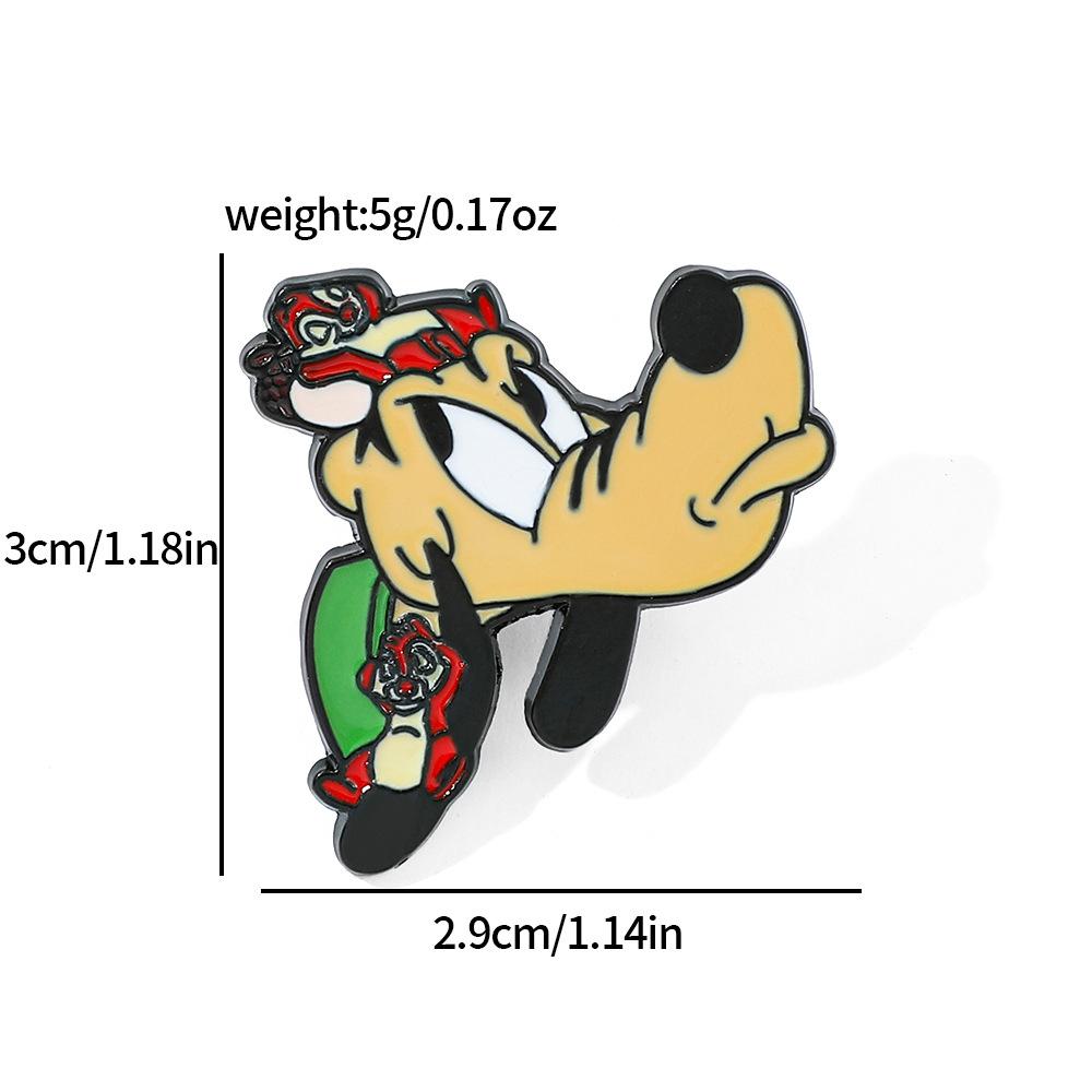European and American characters Metal badges Puppy Goofy Alloy Oil Drip Brooch Accessories Pins Clothes Bag Decoration