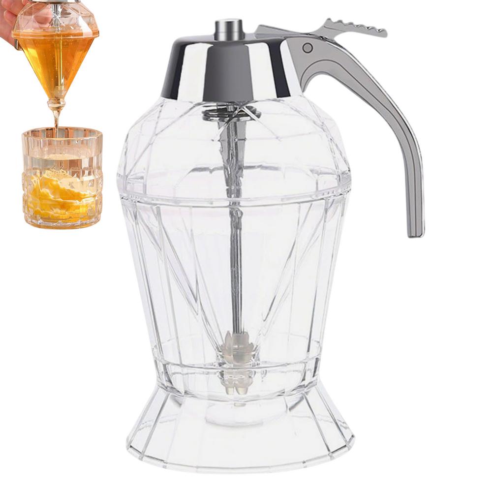 Creative Press Type Honey Jar Squeeze Bottle Plastic Sealed Jar Funnel Type Jar Syrup Pot With Sprinkling Base Jars