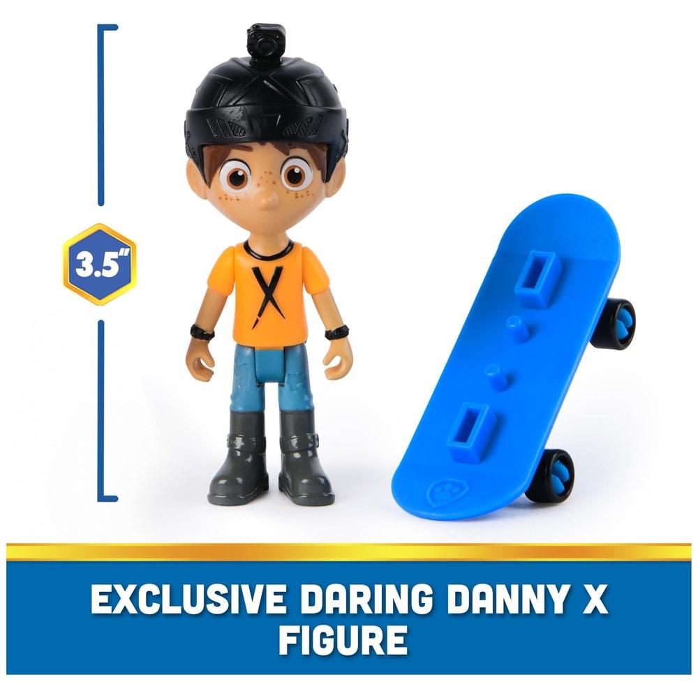 Paw Patrol Marshall and Daring Danny X Action Figure Set with Skateboard for Kids 3+